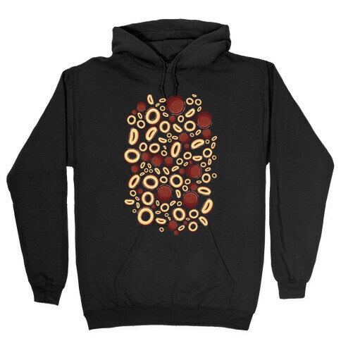 Spaghettios With Meatballs Pattern Hooded Sweatshirt