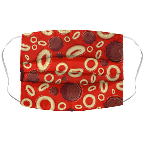 Spaghettios With Meatballs Pattern Accordion Face Mask