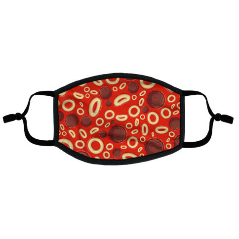 Spaghettios With Meatballs Pattern Flat Face Mask