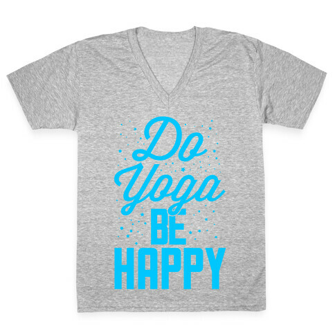 Do Yoga Be Happy V-Neck Tee Shirt