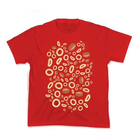 Spaghettios With Franks Pattern Kids T-Shirt