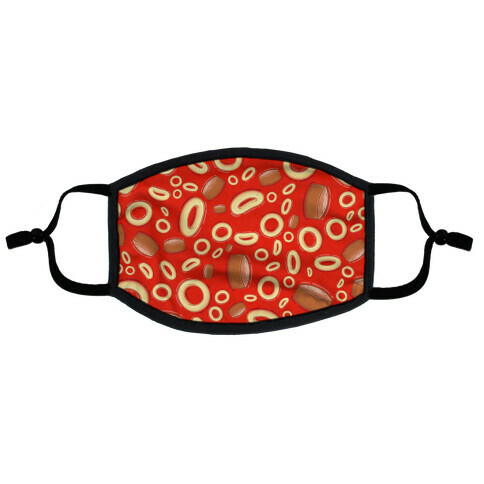 Spaghettios With Franks Pattern Flat Face Mask