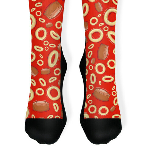 Spaghettios With Franks Pattern Sock
