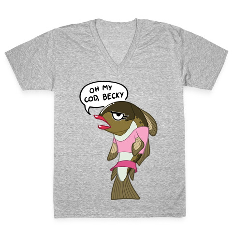 Oh My Cod Becky V-Neck Tee Shirt