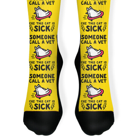 Someone Call A Vet Cuz This Cat Is SICK Sock