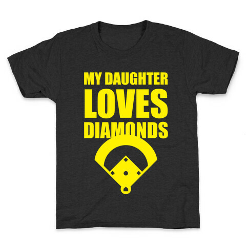 My Daughter Loves Diamonds (Softball) Kids T-Shirt