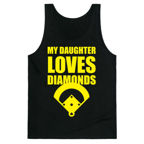 My Daughter Loves Diamonds (Softball) Tank Top