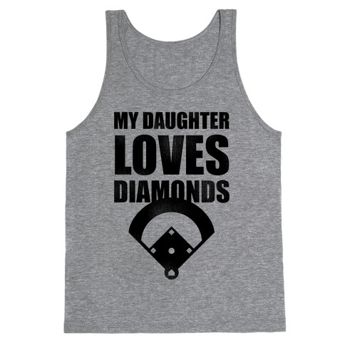 My Daughter Loves Diamonds Vintage (Softball) Tank Top