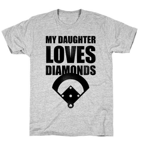 My Daughter Loves Diamonds Vintage (Softball) T-Shirt