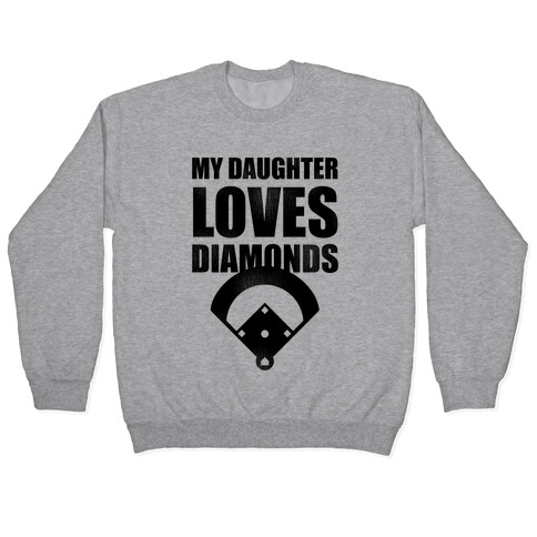 My Daughter Loves Diamonds Vintage (Softball) Pullover