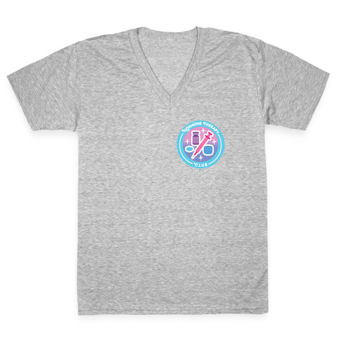 Hormone Therapy Club Patch V-Neck Tee Shirt