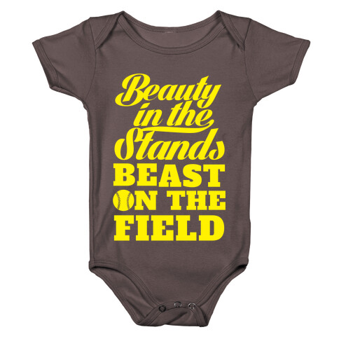 Beauty in the Stands Beast On The Field (Softball) Baby One-Piece