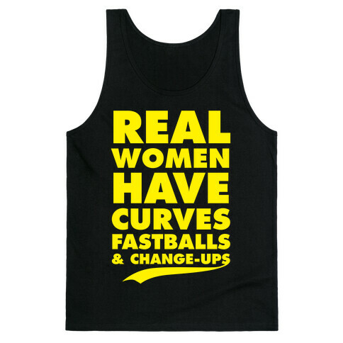 Real Women Have Curves (Fastballs & Change-Ups) Tank Top