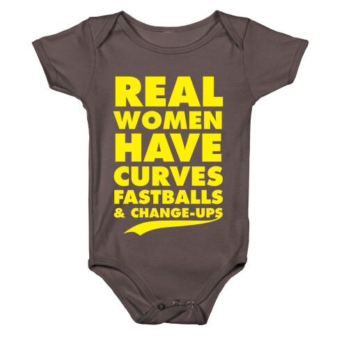 Real Women Have Curves (Fastballs & Change-Ups) Baby One-Piece
