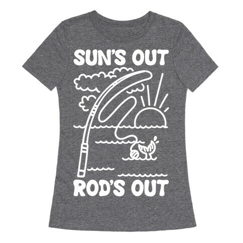 Sun's Out Rods Out White Print Womens T-Shirt