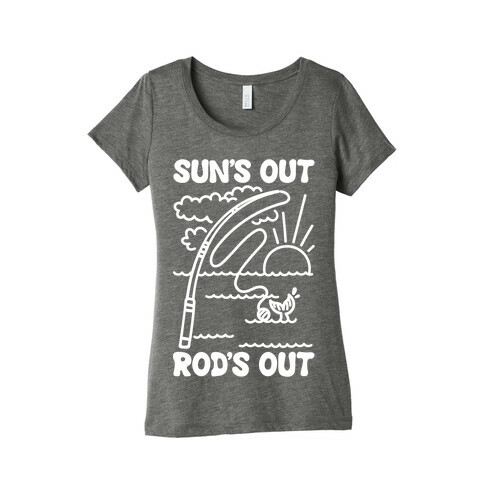 Sun's Out Rods Out White Print Womens T-Shirt