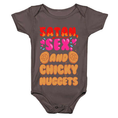 Satan, Sex, and Chicky Nuggets Baby One-Piece