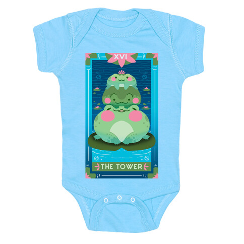 The Tower of Frogs Baby One-Piece