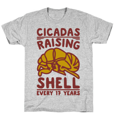 Cicadas Raising Shell White Print T-Shirt