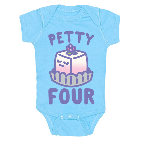 Petty Four White Print Baby One-Piece