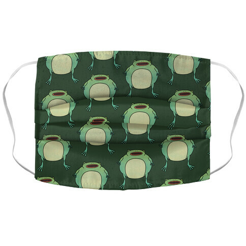 Fat Frog Pattern Accordion Face Mask