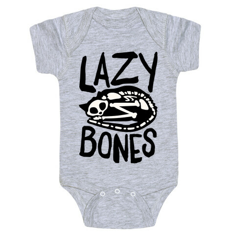 Lazy Bones Cat Skeleton Baby One-Piece