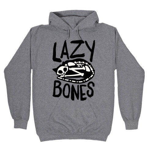 Lazy Bones Cat Skeleton Hooded Sweatshirt