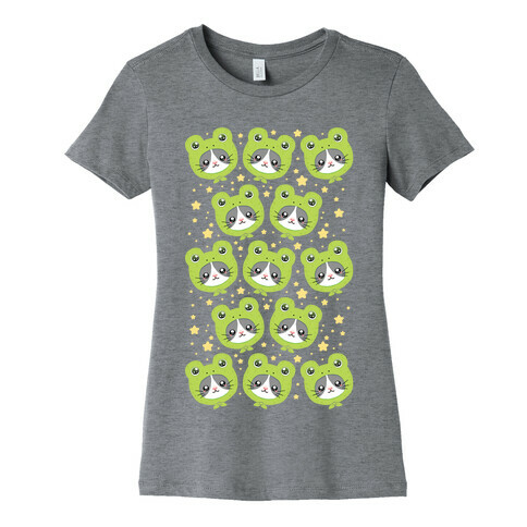 Frog Hat Cat Womens T-Shirt