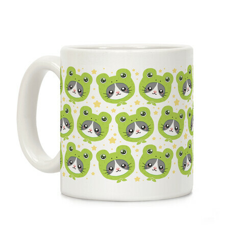 Frog Hat Cat Coffee Mug