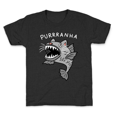 Purrranha Cat Piranha Kids T-Shirt