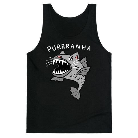 Purrranha Cat Piranha Tank Top