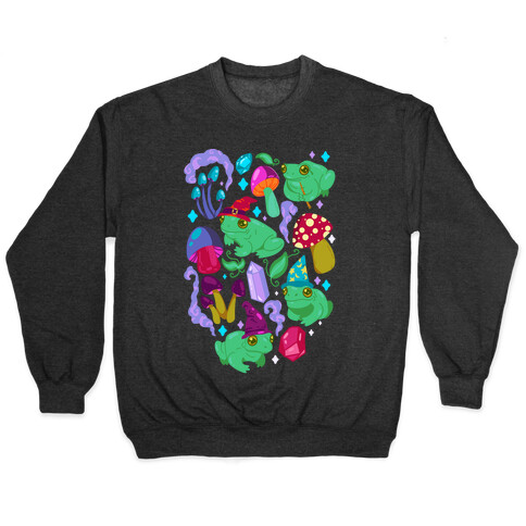 Magical Mushroom Frogs Pattern Pullover