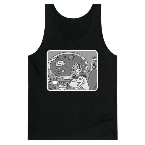 Chillhop Alien B&W Tank Top