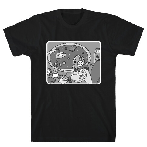 Chillhop Alien B&W T-Shirt