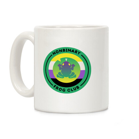 Non Binary Frog Club Patch Coffee Mug