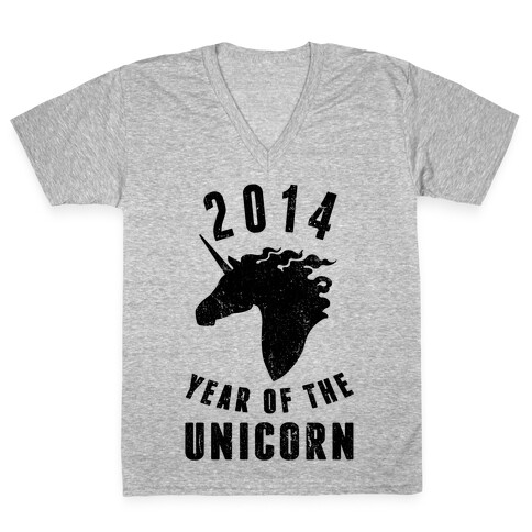 2014 Year of the Unicorn V-Neck Tee Shirt