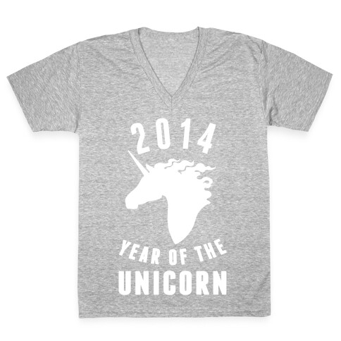 2014 Year of the Unicorn V-Neck Tee Shirt