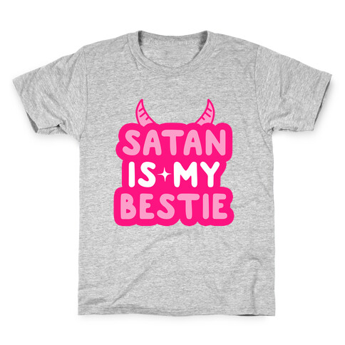 Satan Is My Bestie Kids T-Shirt