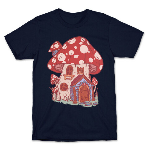 Fairy Mushroom House Pattern T-Shirt