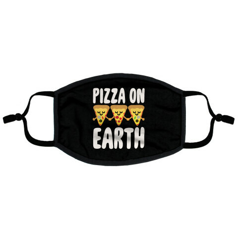 Pizza On Earth Flat Face Mask