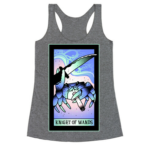 Knight Of Wands Smoking Crab Tarot Racerback Tank Top