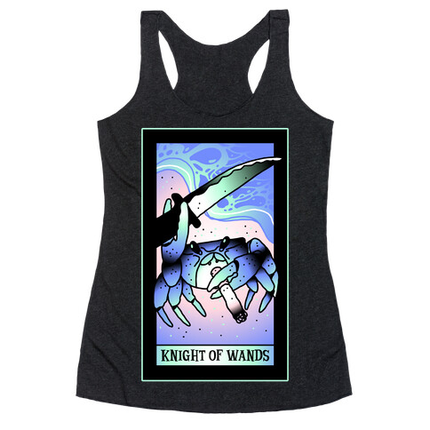 Knight Of Wands Smoking Crab Tarot Racerback Tank Top