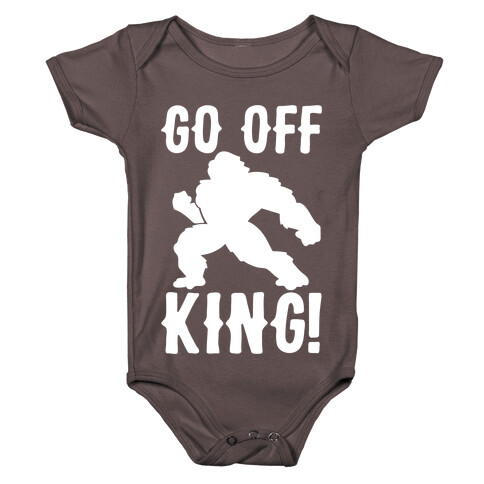 Go Off King Parody White Print Baby One-Piece