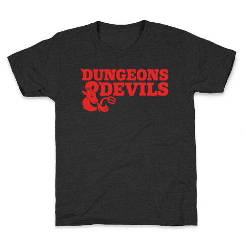 Dungeons & Devils Parody White Print Kids T-Shirt