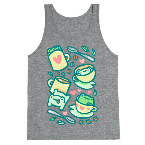 Coffee And Tea Frogs Tank Top