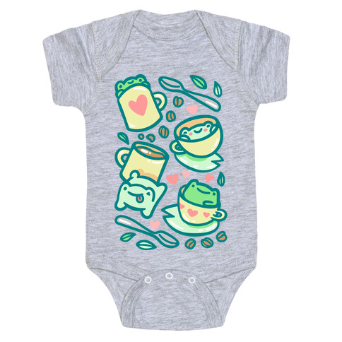Coffee And Tea Frogs Baby One-Piece