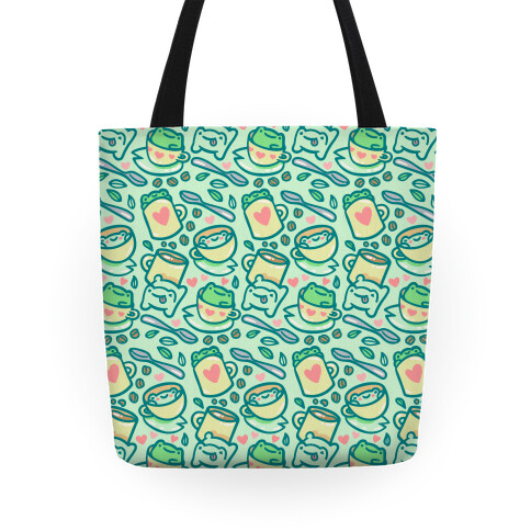 Coffee And Tea Frogs Tote