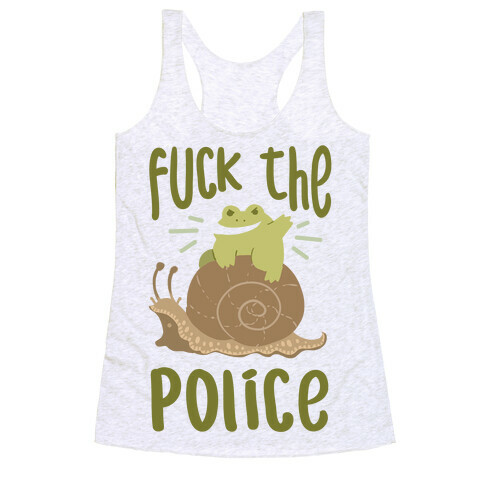 F*** The Police Frog Racerback Tank Top