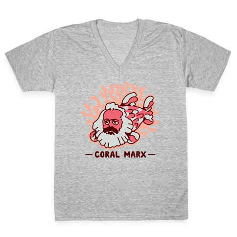 Coral Marx V-Neck Tee Shirt