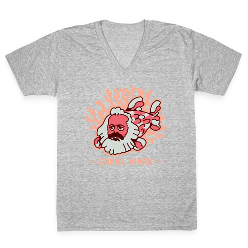 Coral Marx V-Neck Tee Shirt